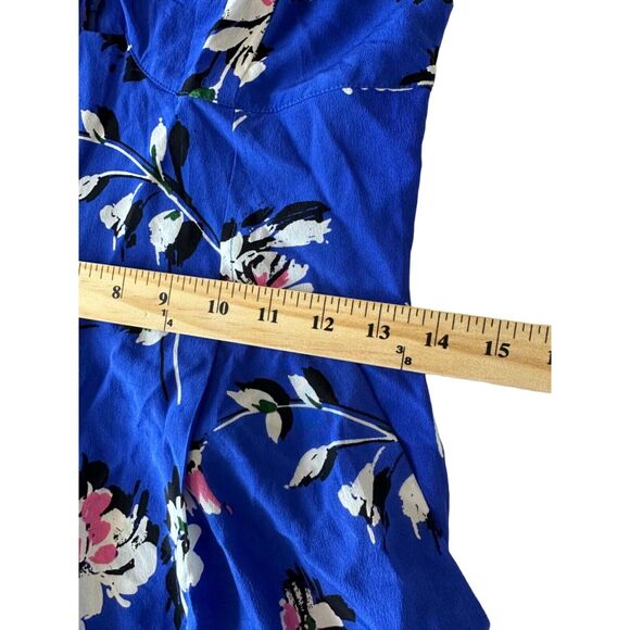 Yumi Kim Pretty Chic Silk Jumpsuit Wide Leg Navy Floral NWOT - Picture 6 of 10